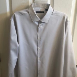 Theory Men’s Light Gray Dress Shirt Large
